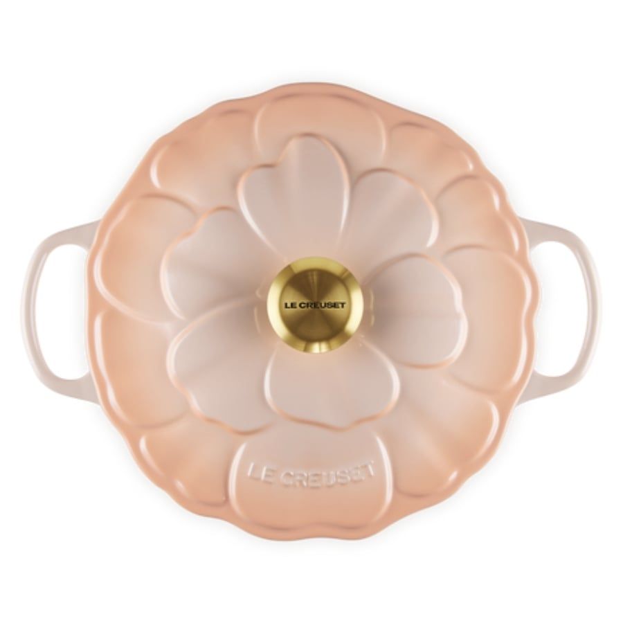 Nồi gang Le Creuset Signature Petal 26cm Màu hồng/ peche/ xanh/ Trắng