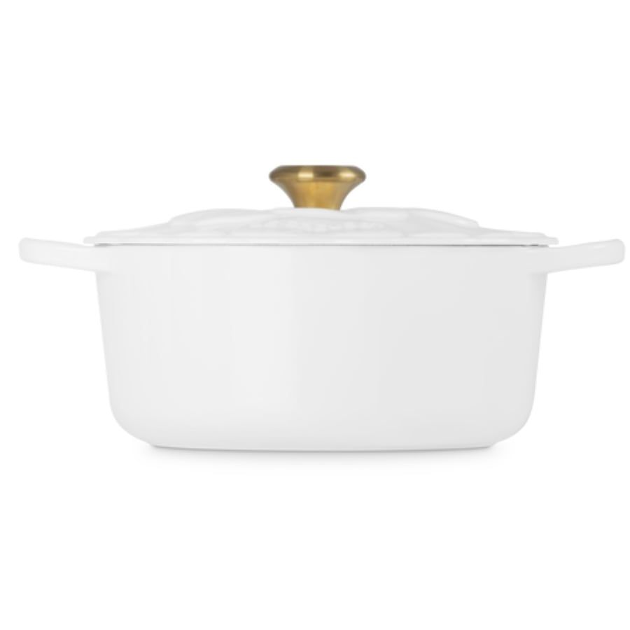Nồi gang Le Creuset Signature Petal 26cm Màu hồng/ peche/ xanh/ Trắng