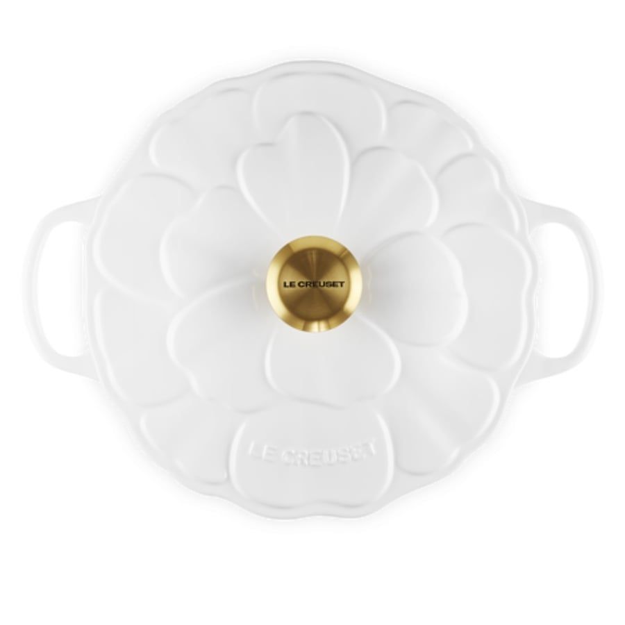 Nồi gang Le Creuset Signature Petal 26cm Màu hồng/ peche/ xanh/ Trắng