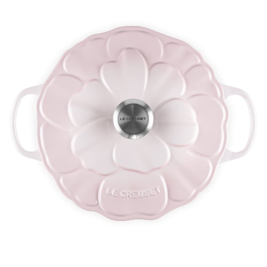 Nồi gang Le Creuset Signature Petal 26cm Màu hồng/ peche/ xanh/ Trắng