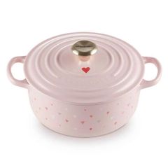  Nồi gang Le Creuset Valentine trái tim 20cm 2.4L - Màu Hồng 