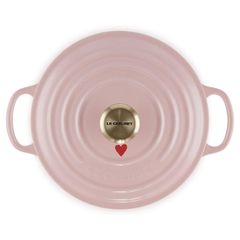  Nồi gang Le Creuset Valentine trái tim 20cm 2.4L - Màu Hồng 
