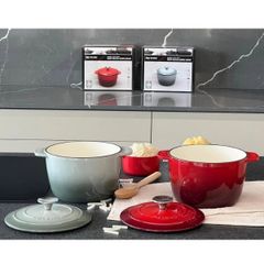  Nồi gang Oceno 20cm (cao 13cm) - Màu đỏ 