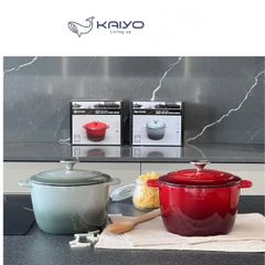  Nồi gang Oceno 20cm (cao 13cm) - Màu đỏ 