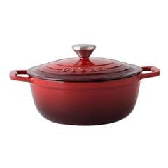  Nồi gang Oceno 22cm - Màu đỏ cherry 