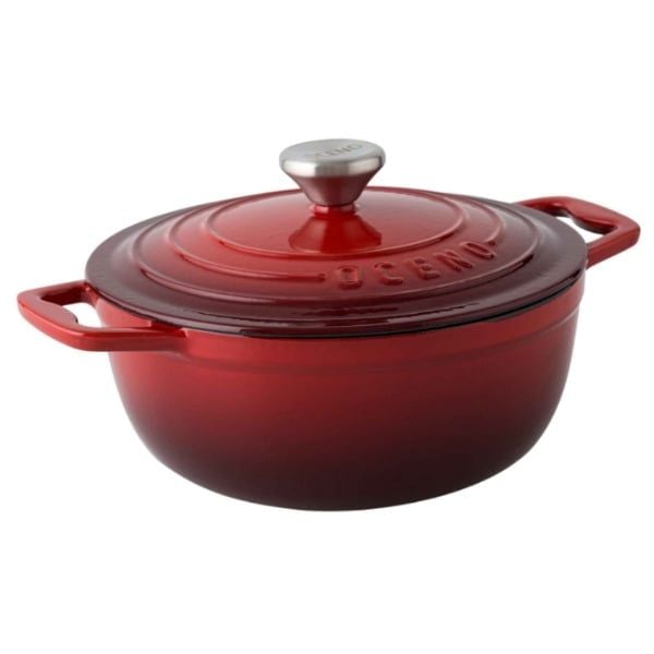 Nồi gang Oceno 22cm - Màu đỏ cherry