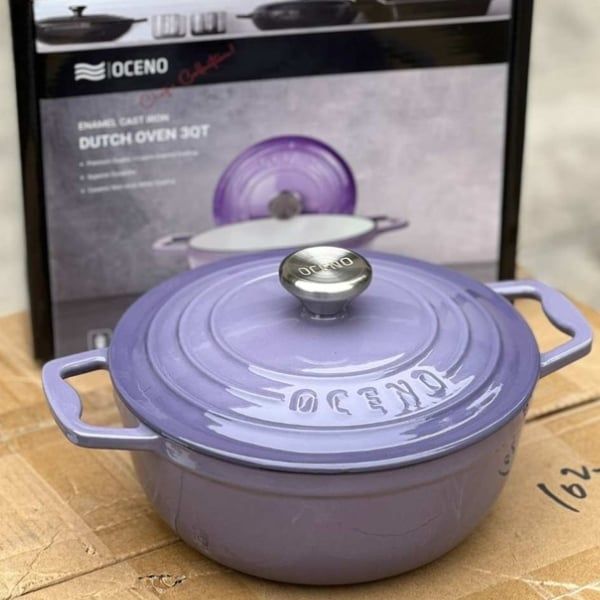 Nồi gang Oceno 22cm - Màu Tím