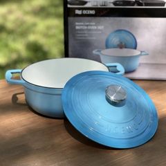  Nồi gang Oceno 22cm - Màu Xanh Light 