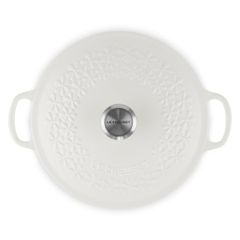  Nồi gang sâu lòng Le Creuset 22cm 1.8L - Hoa Mai Trắng 