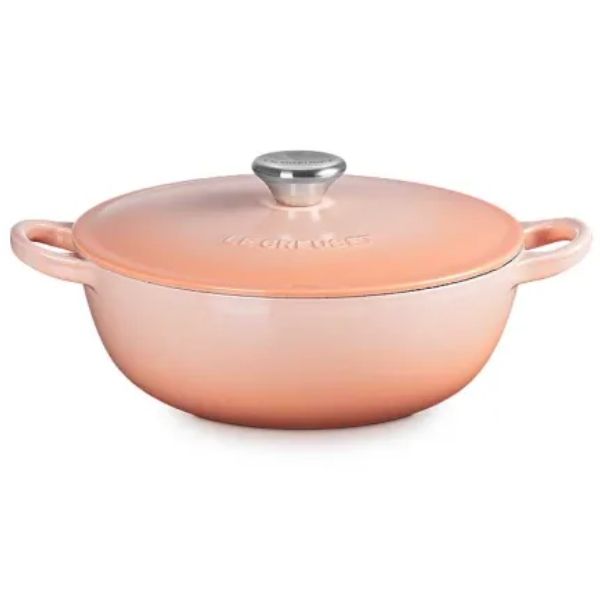 Nồi gang sâu lòng Le Creuset La Marmite Peche 22cm 2.6L - Màu Cam Đào