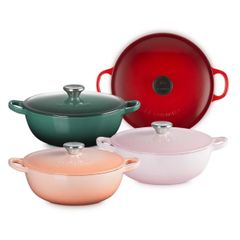  Nồi gang sâu lòng Le Creuset La Marmite Peche 22cm 2.6L - Màu Cam Đào 
