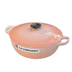  Nồi gang sâu lòng Le Creuset La Marmite Peche 22cm 2.6L - Màu Cam Đào 