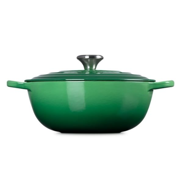 Nồi gang sâu lòng Le Creuset Marmite Bamboo 24cm 3.1L - Xanh lá cây