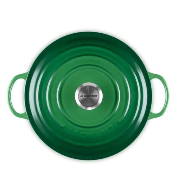 Nồi gang sâu lòng Le Creuset Marmite Bamboo 24cm 3.1L - Xanh lá cây