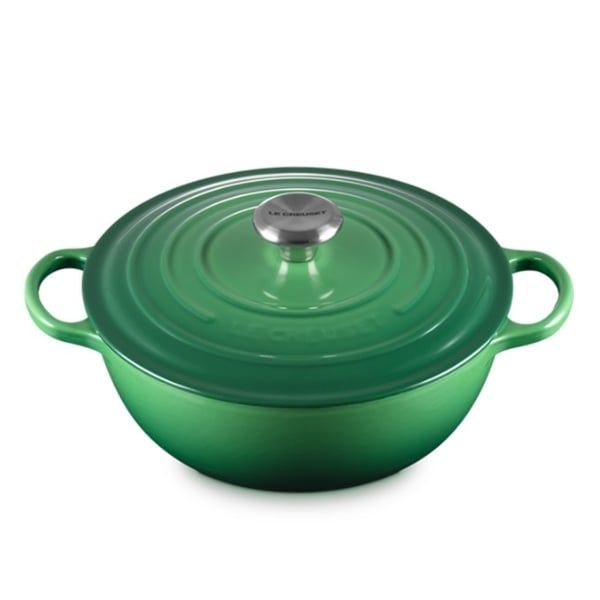 Nồi gang sâu lòng Le Creuset Marmite Bamboo 24cm 3.1L - Xanh lá cây