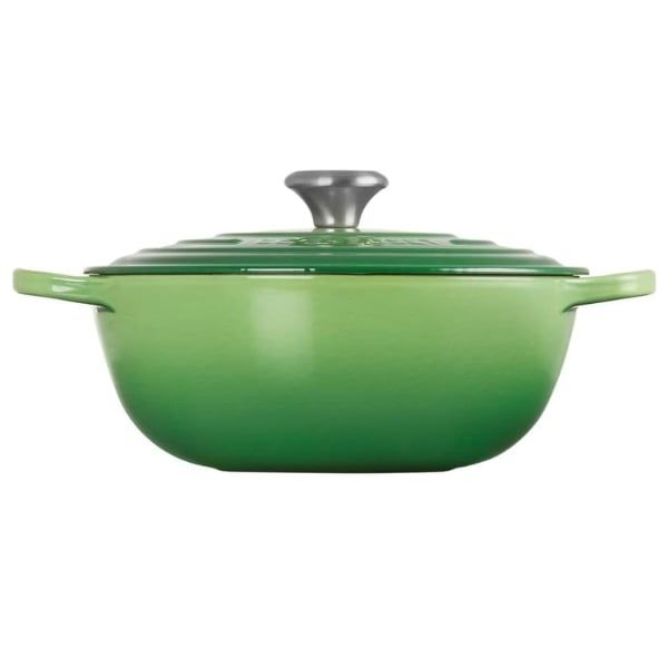 Nồi gang sâu lòng Le Creuset Marmite Bamboo 24cm 3.1L - Xanh lá cây