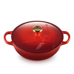  Nồi gang sâu lòng Le Creuset Tháp Eiffel 22cm 2.2L màu đỏ 