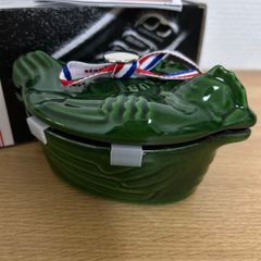  Nồi gang Staub 12cm hình gà - Màu xanh húng quế 