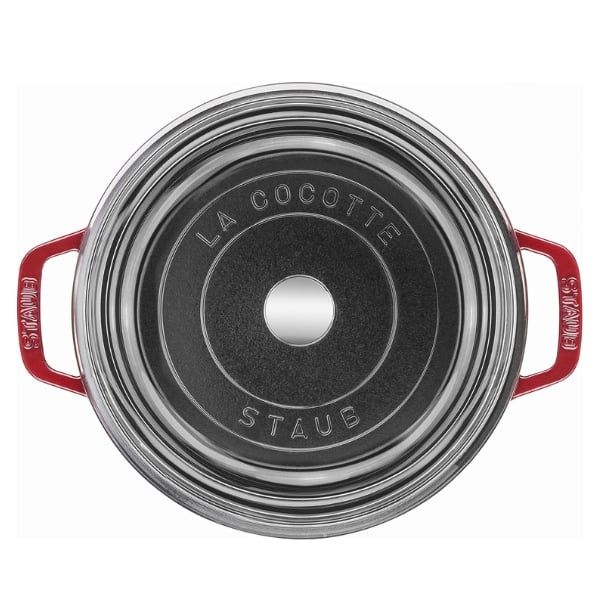 Nồi gang Staub 24cm 3.7L vung kính - Màu đỏ