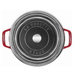  Nồi gang Staub 24cm 3.7L vung kính - Màu đỏ 