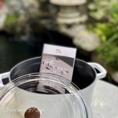  Nồi gang Staub 24cm 3.7L vung kính - Màu Trắng 