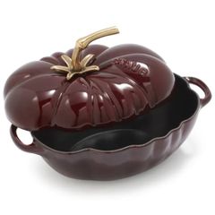  Nồi gang Staub 25cm 2.5L hình cà chua - Màu đỏ mận 