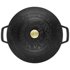  Nồi gang Staub 26cm có nắp hình rắn (Ất Tỵ) - Màu Đen 