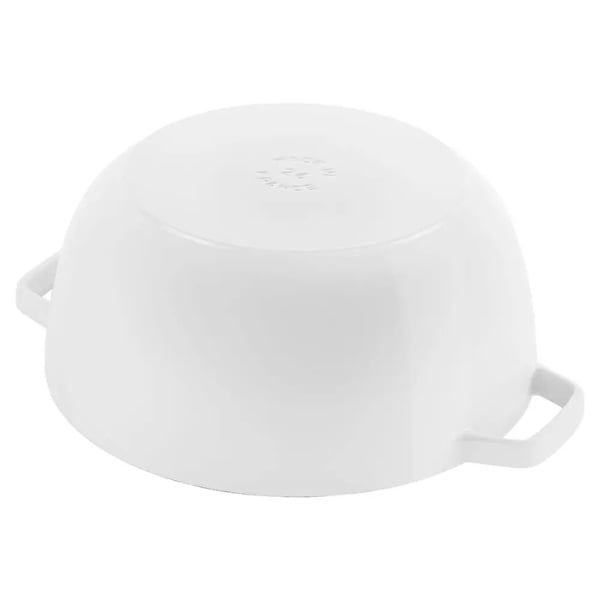 Nồi gang Staub 26cm có nắp hình rắn (Ất Tỵ) - Màu Trắng