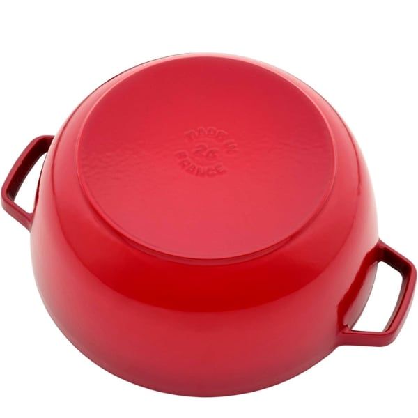 Nồi gang Staub 26cm có nắp hình rắn (Ất Tỵ) - Màu anh đào