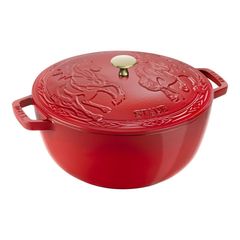  Nồi gang Staub 26cm 5L họa tiết song mã 