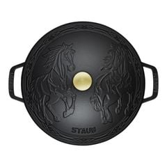  Nồi gang Staub 26cm 5L họa tiết song mã 