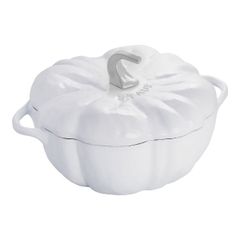  Nồi gang Staub bí ngô 24cm 3.45L - Màu Trắng 