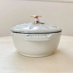  Nồi gang Staub Margaret bông lúa 16cm 1.1L màu ghi xám - 1125816107 