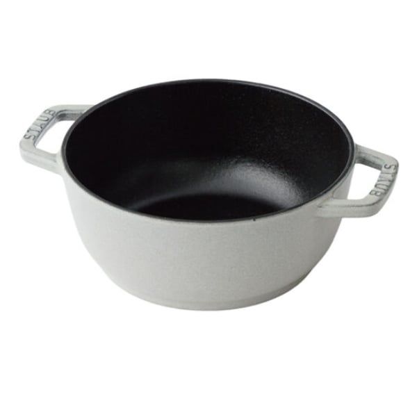 Nồi gang Staub Margaret bông lúa 16cm 1.1L màu ghi xám - 1125816107