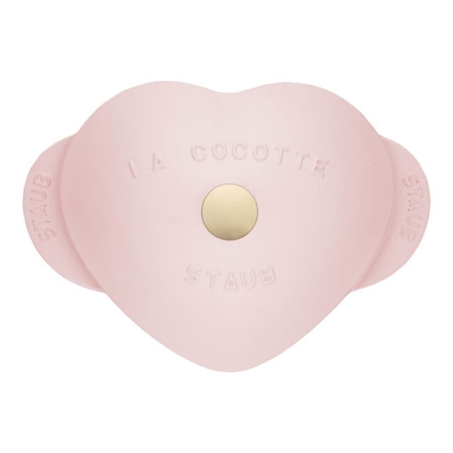 Nồi gang Staub Heart 20cm hình trái tim 1.75L - Màu hồng sorbet