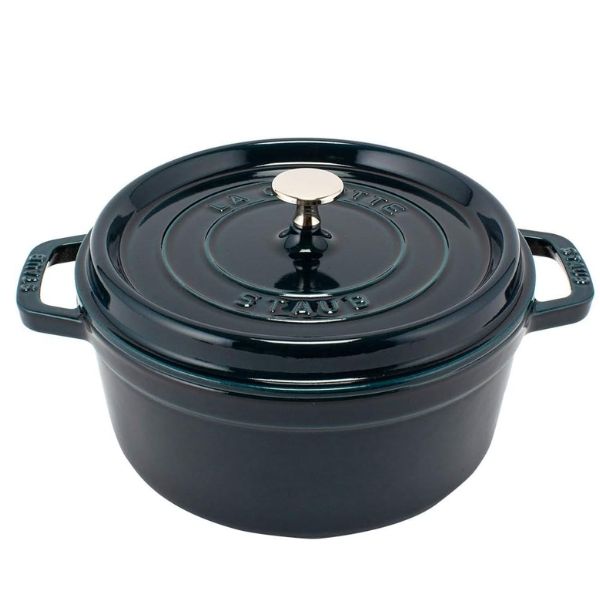Nồi gang Staub Lamer 24cm 3.7L - Xanh cổ vịt 40508-654-0