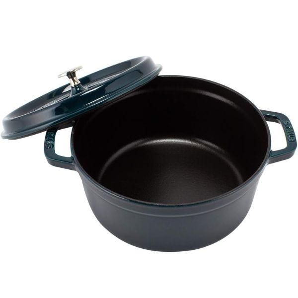 Nồi gang Staub Lamer 24cm 3.7L - Xanh cổ vịt 40508-654-0