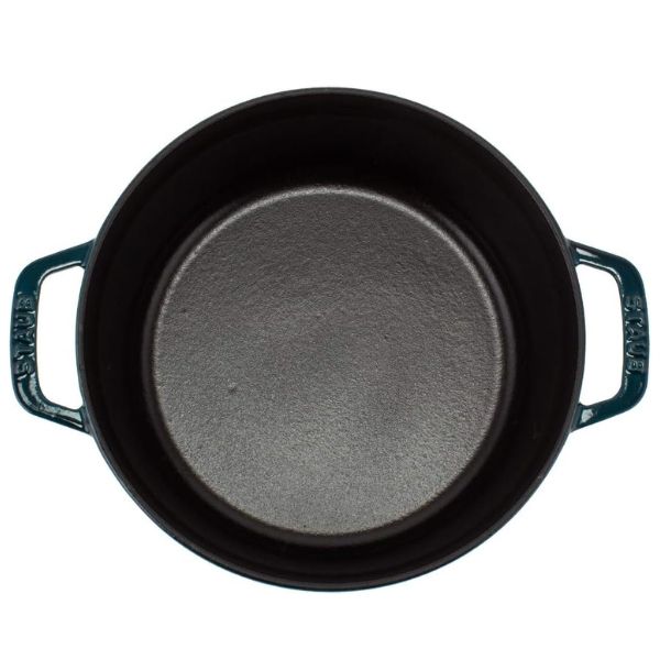Nồi gang Staub Lamer 24cm 3.7L - Xanh cổ vịt 40508-654-0