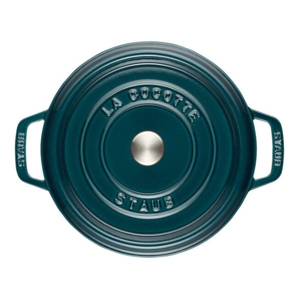 Nồi gang Staub Lamer 26cm 5.2L - Xanh cổ vịt