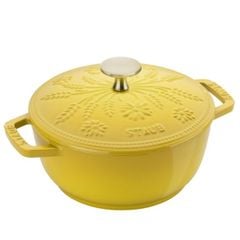  Nồi gang Staub Margaret bông lúa 16cm 1.1L màu vàng 