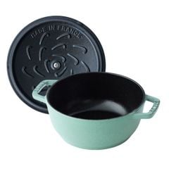  Nồi gang Staub Margaret bông lúa 16cm 1.1L màu xanh mint 