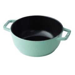  Nồi gang Staub Margaret bông lúa 16cm 1.1L màu xanh mint 