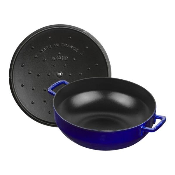 Nồi gang Staub núm cá 28cm 4.65L - Xanh Dark blue