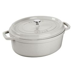  Nồi gang Staub Oval Cocotte 23cm - Màu Trắng xám 