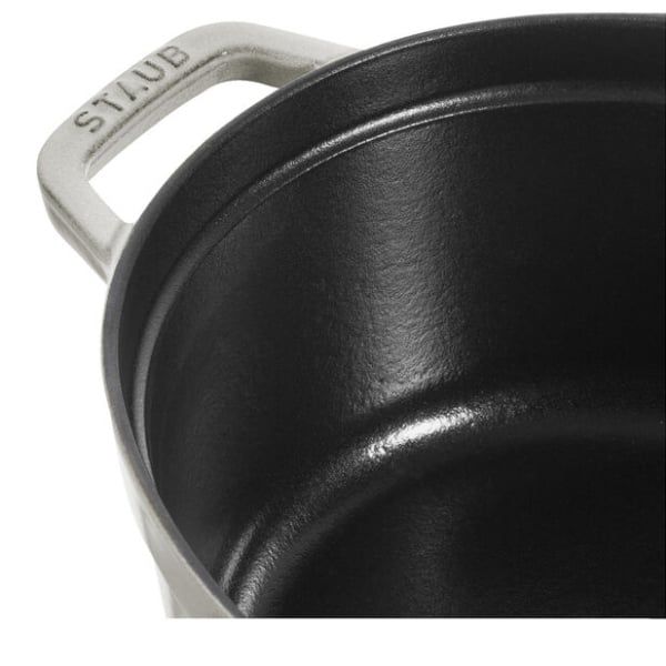 Nồi gang Staub Oval Cocotte 23cm - Màu Trắng xám
