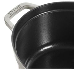  Nồi gang Staub Oval Cocotte 23cm - Màu Trắng xám 