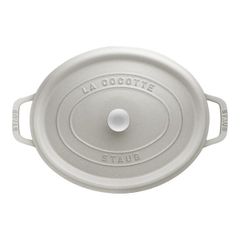  Nồi gang Staub Oval Cocotte 23cm - Màu Trắng xám 