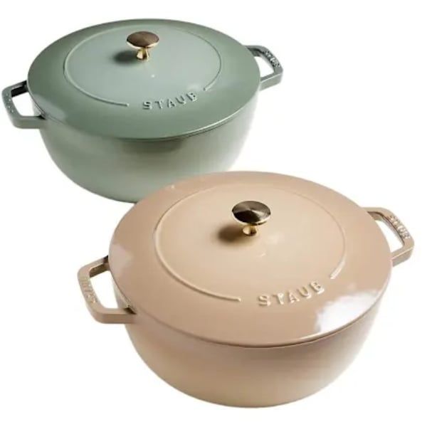 Nồi gang Staub Wanabe 18cm 1.66L màu xanh mint