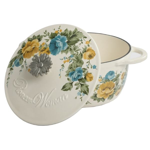 Nồi gang tráng men Pioneer Woman Rose Shadow 21cm/ 25cm