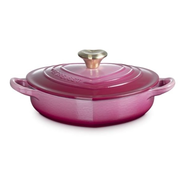 Nồi gang tráng men trái tim Le Creuset 20cm màu hồng dâu Berry